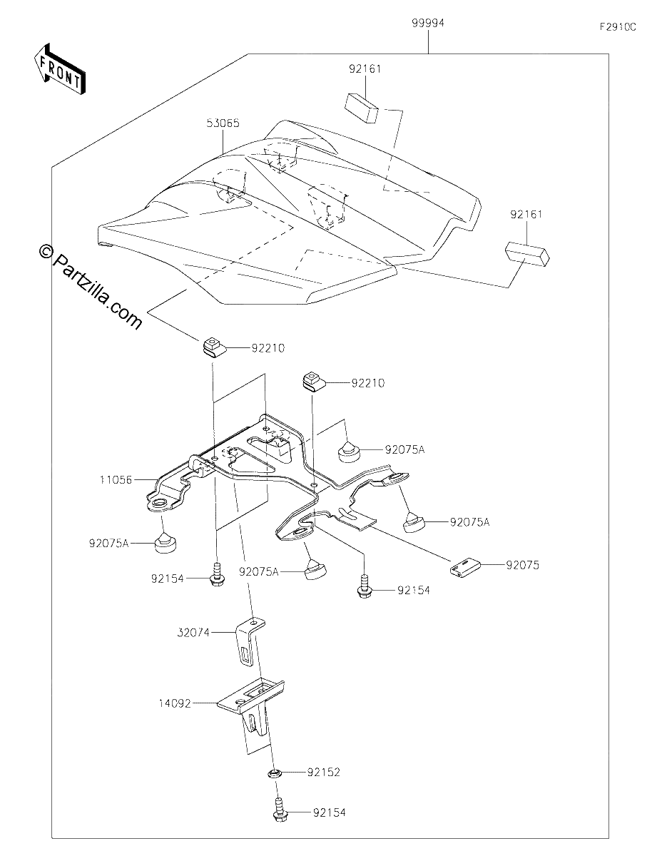 Diagrama de ACCESSORY PILLION SEAT COVER