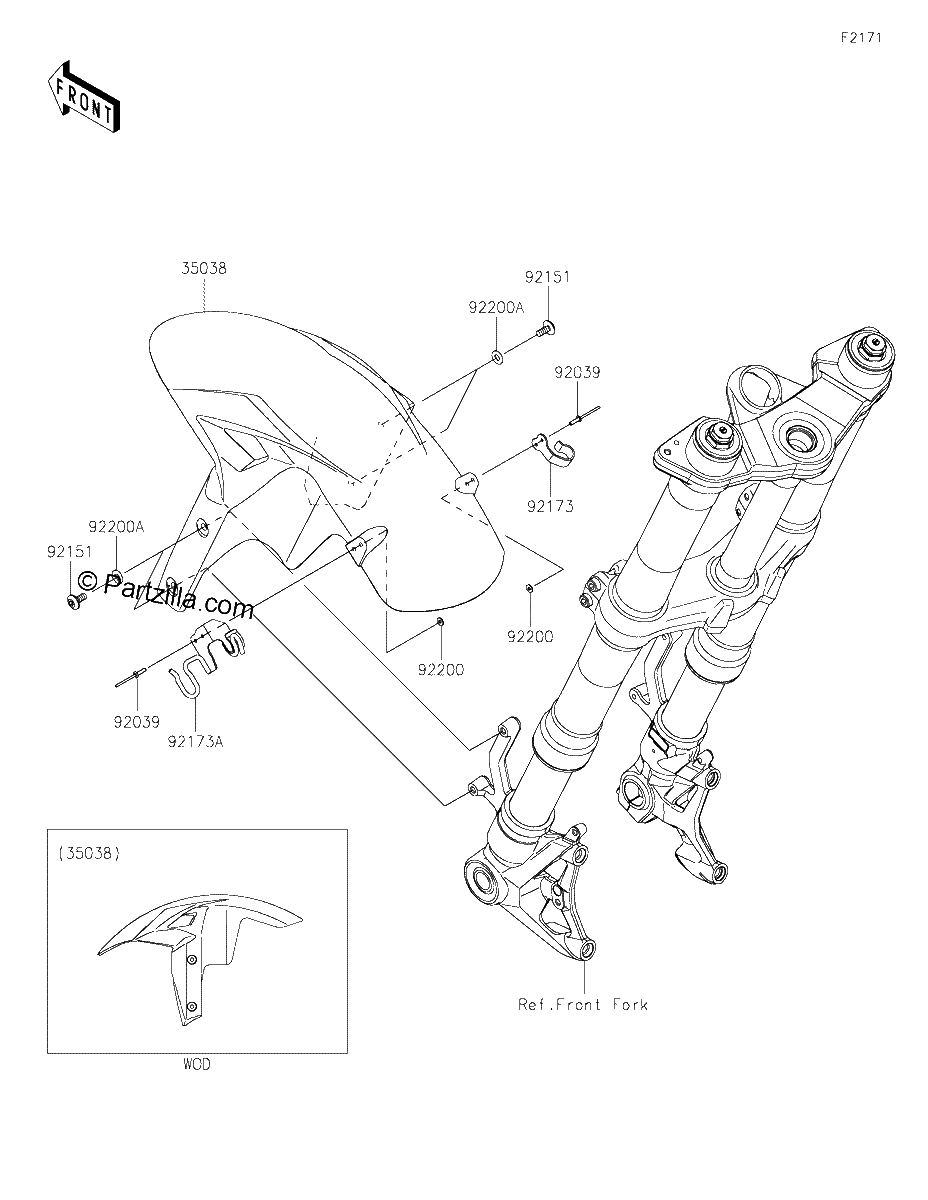 Diagrama de FRONT FENDER S