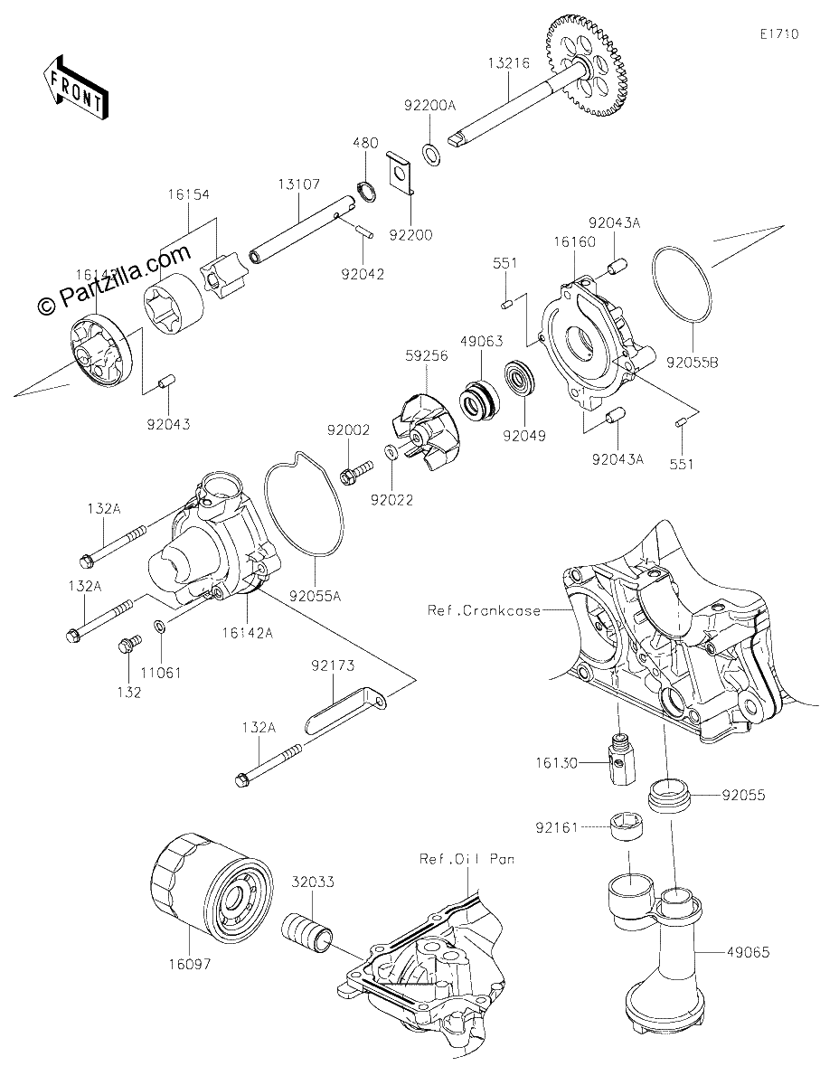 Diagrama de OIL PUMP OIL FILTER