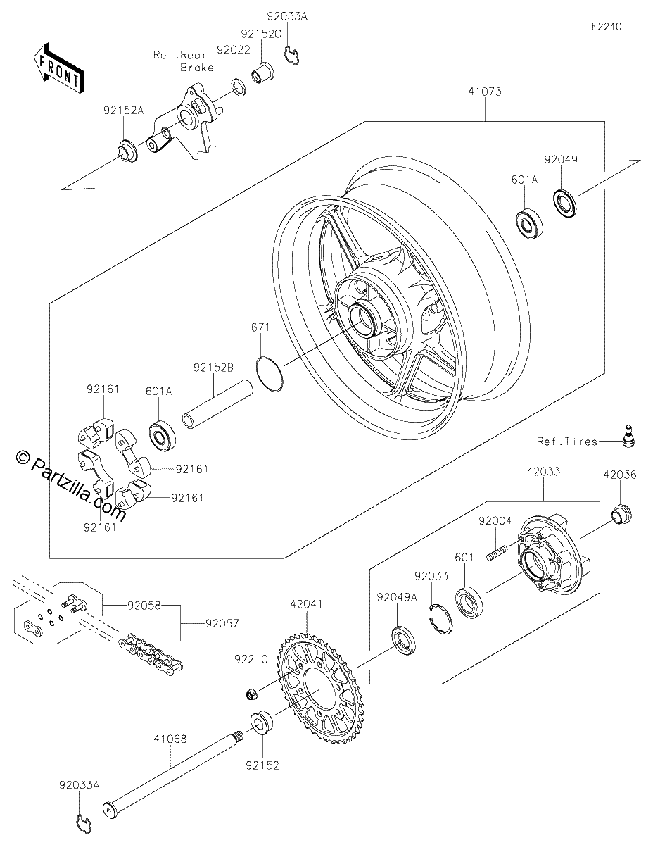 Diagrama de REAR WHEEL CHAIN