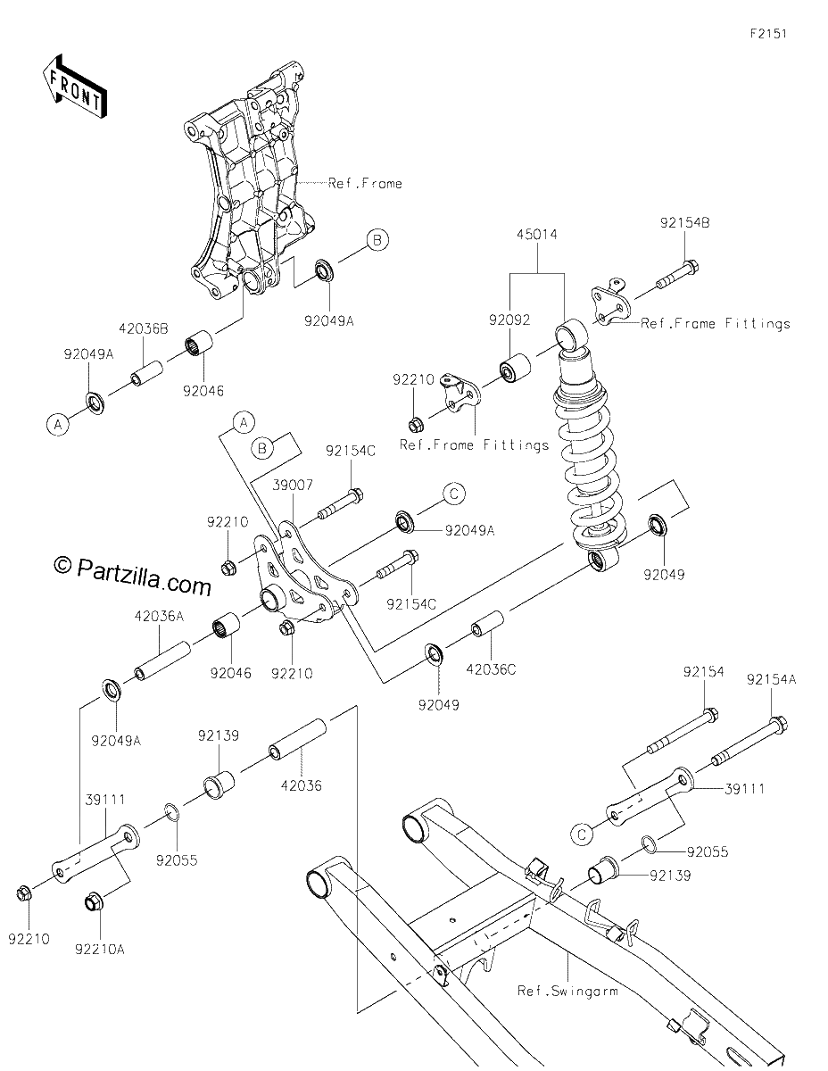 Diagrama de SUSPENSION SHOCK ABSORBER