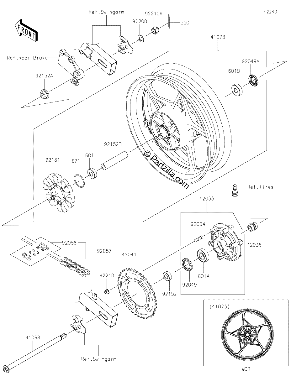 Diagrama de REAR WHEEL CHAIN