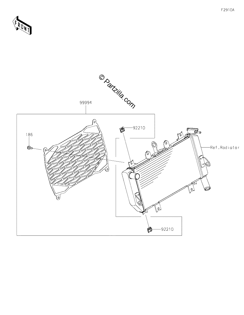 Diagrama de ACCESSORY RADIATOR SCREEN
