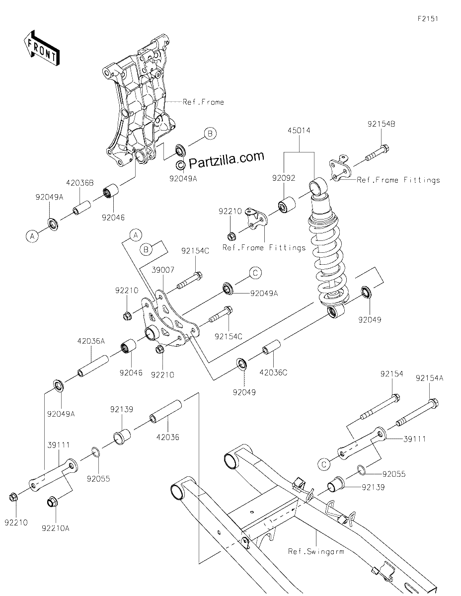 Diagrama de SUSPENSION SHOCK ABSORBER