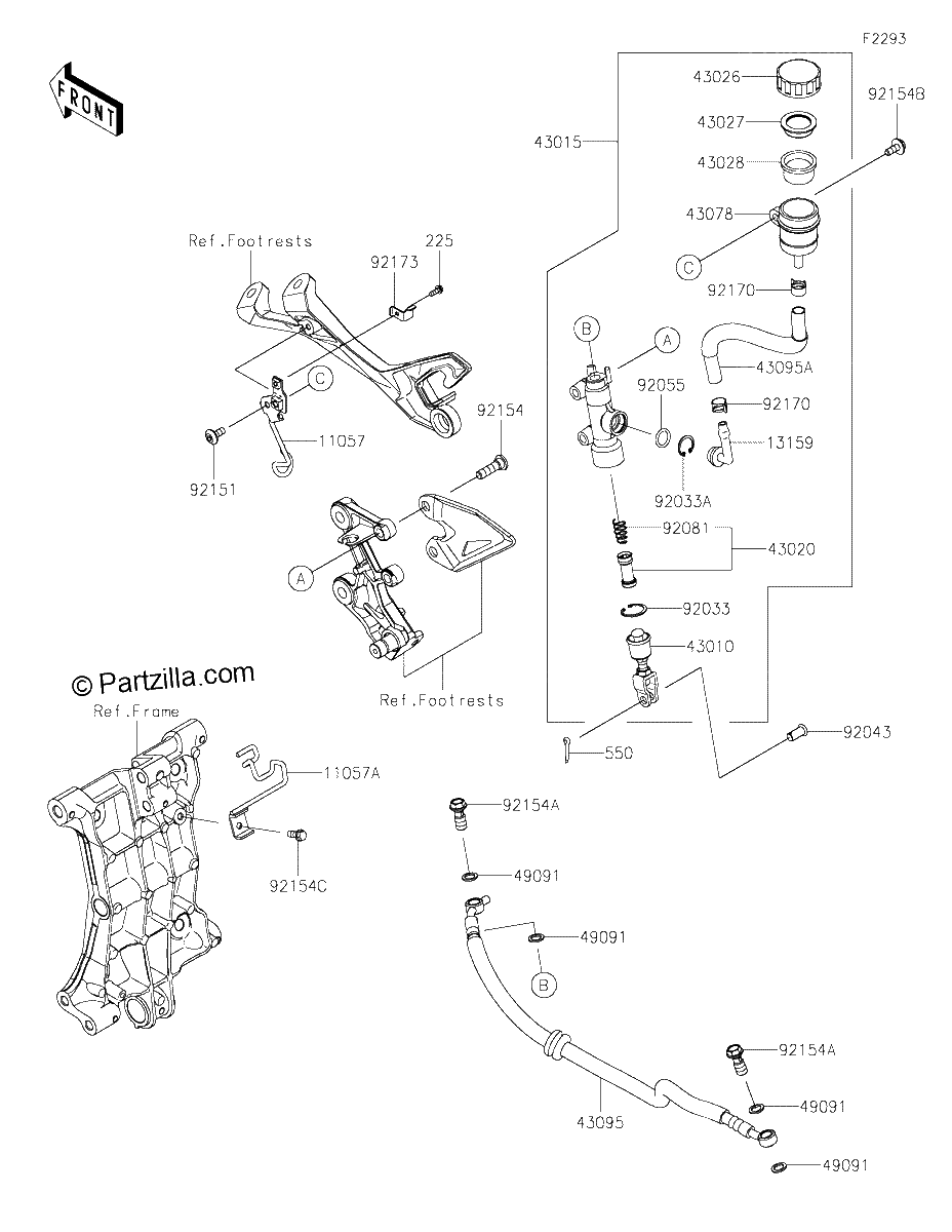 Diagrama de REAR MASTER CYLINDER