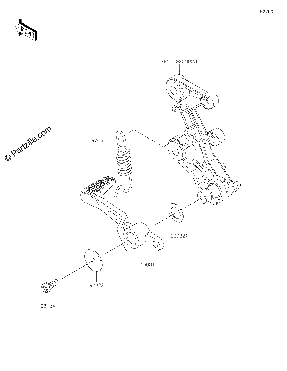 Diagrama de BRAKE PEDAL TORQUE LINK