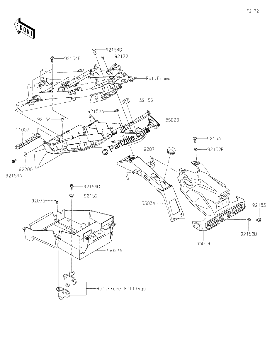 Diagrama de REAR FENDER S