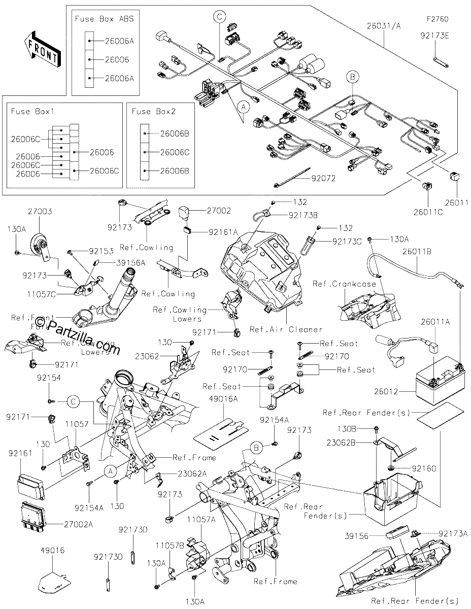 Diagrama de CHASSIS ELECTRICAL EQUIPMENT