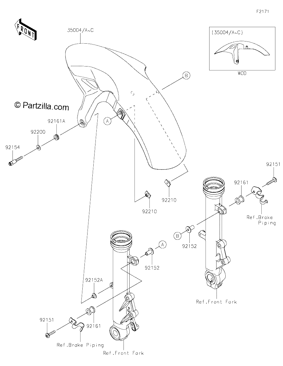 Diagrama de FRONT FENDER S