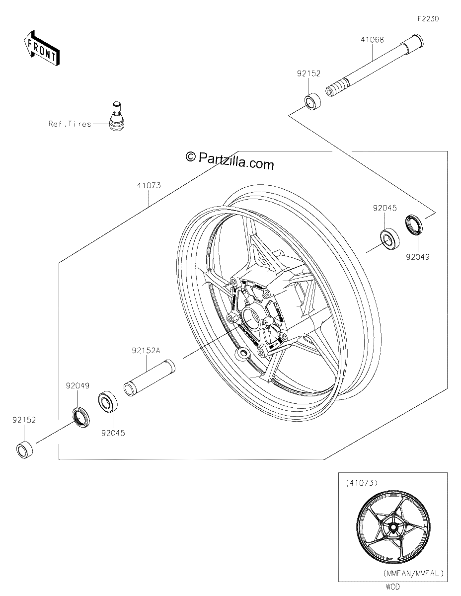 Diagrama de FRONT WHEEL