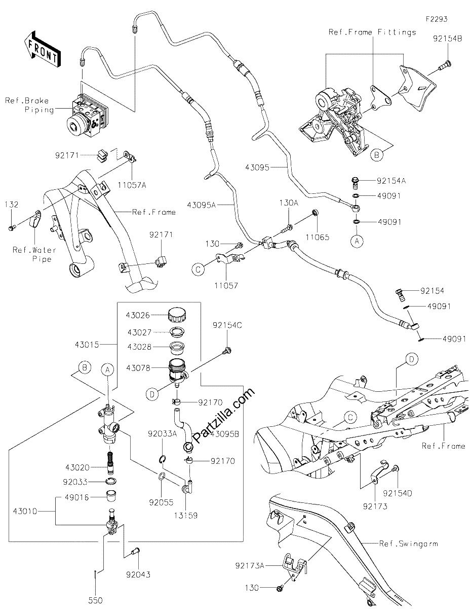 Diagrama de REAR MASTER CYLINDER
