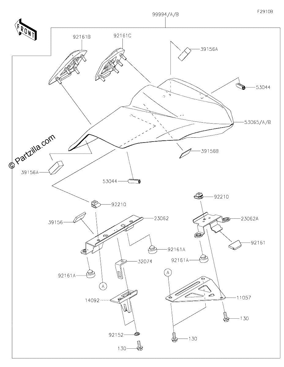 Diagrama de ACCESSORY PILLION SEAT COVER