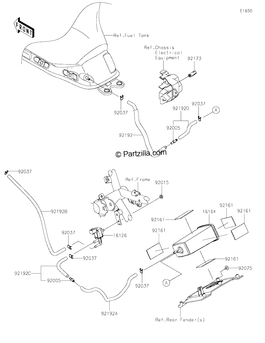 Diagrama de FUEL EVAPORATIVE SYSTEM CA
