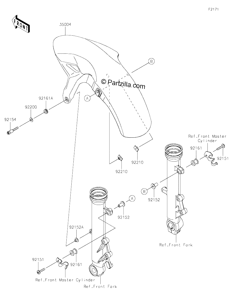 Diagrama de FRONT FENDER S