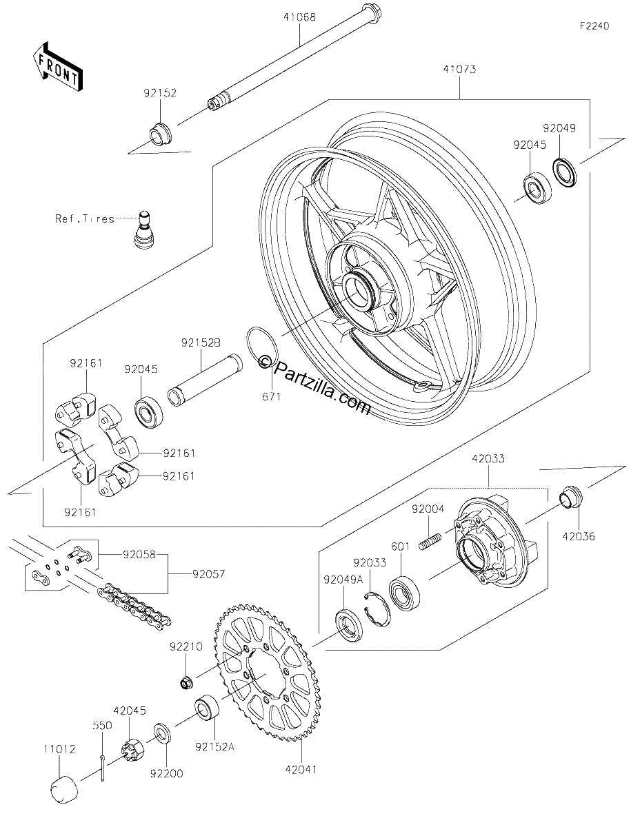 Diagrama de REAR WHEEL CHAIN