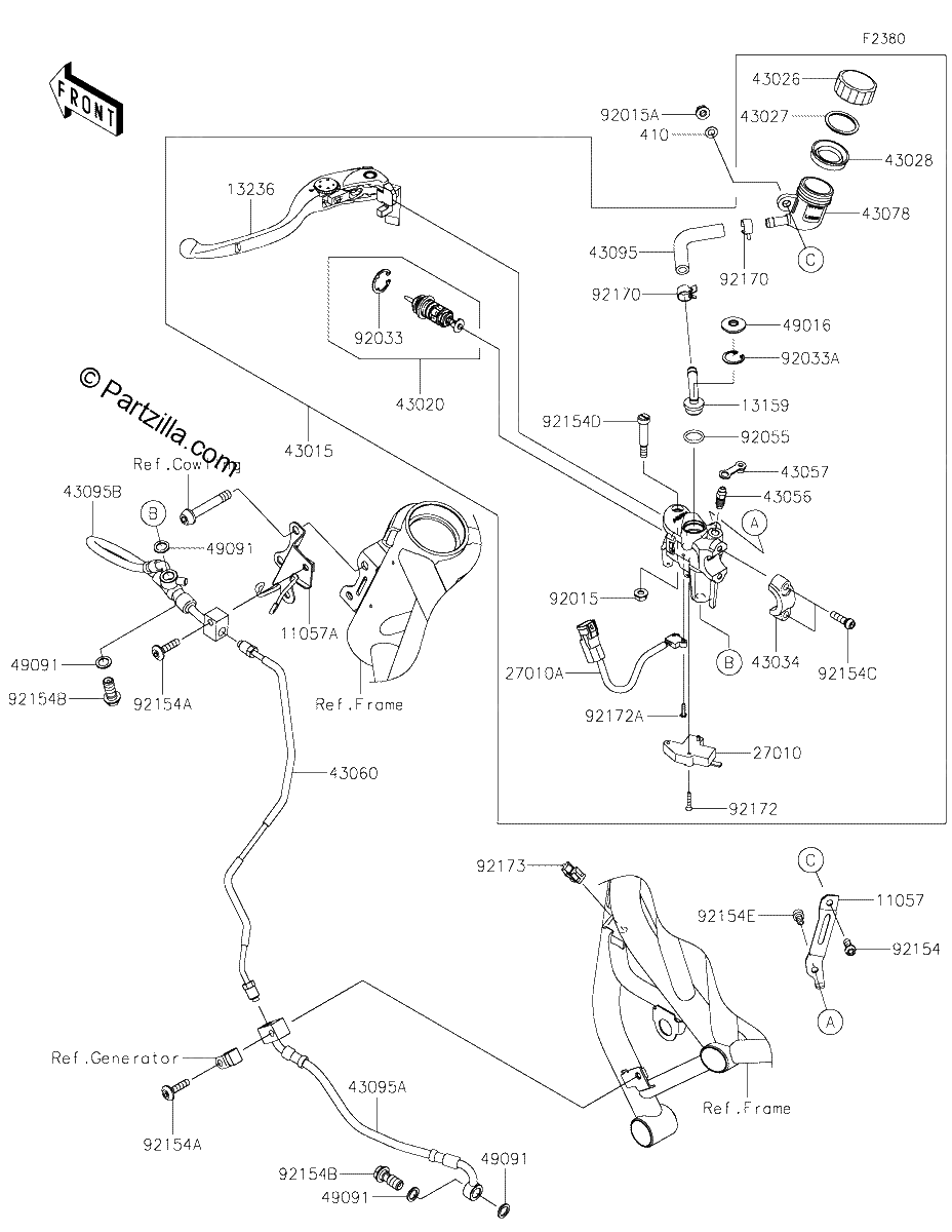 Diagrama de CLUTCH MASTER CYLINDER
