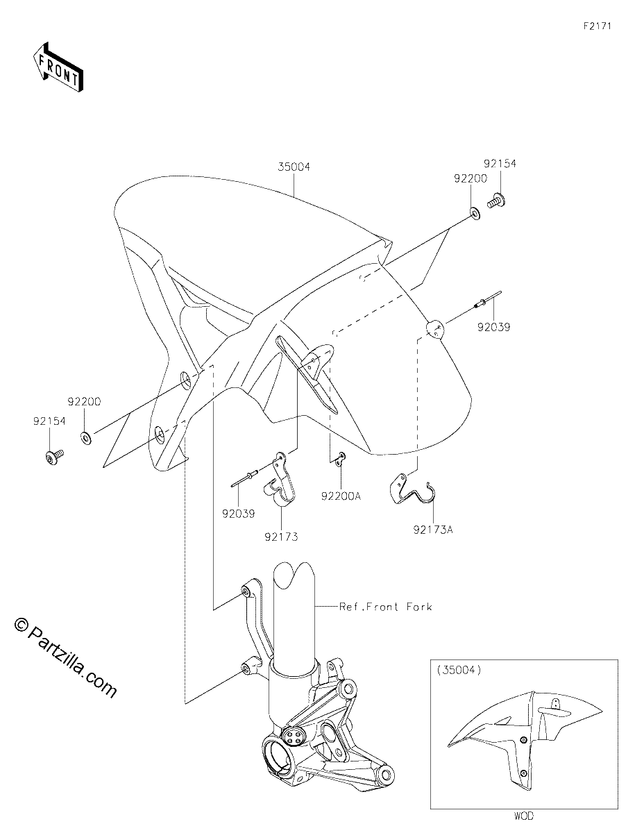 Diagrama de FRONT FENDER S