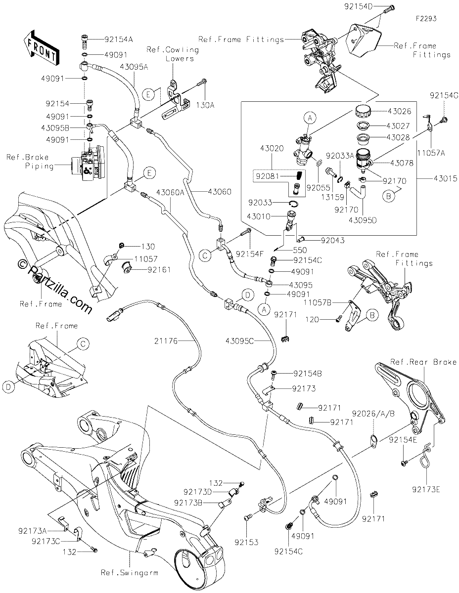 Diagrama de REAR MASTER CYLINDER