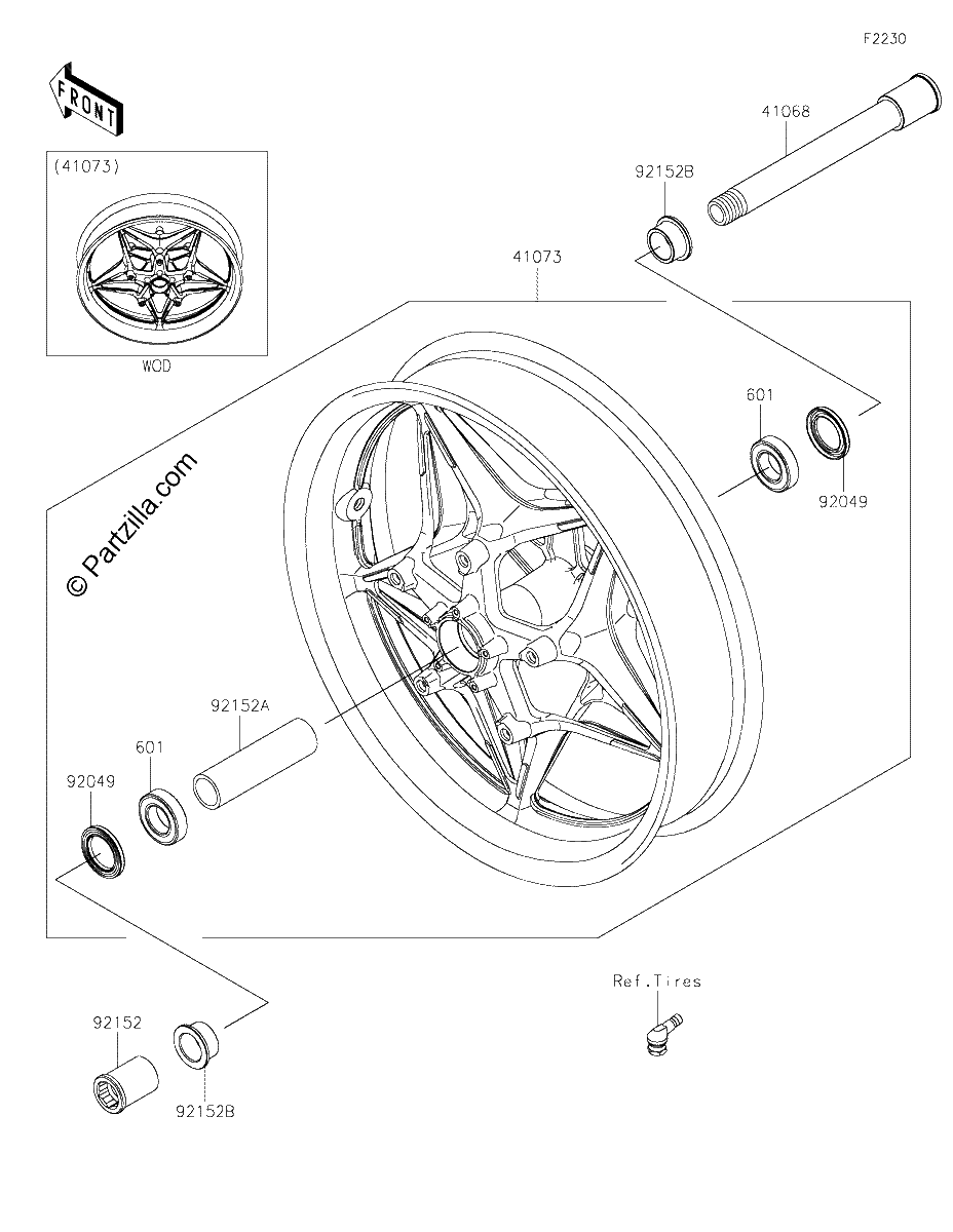 Diagrama de FRONT WHEEL