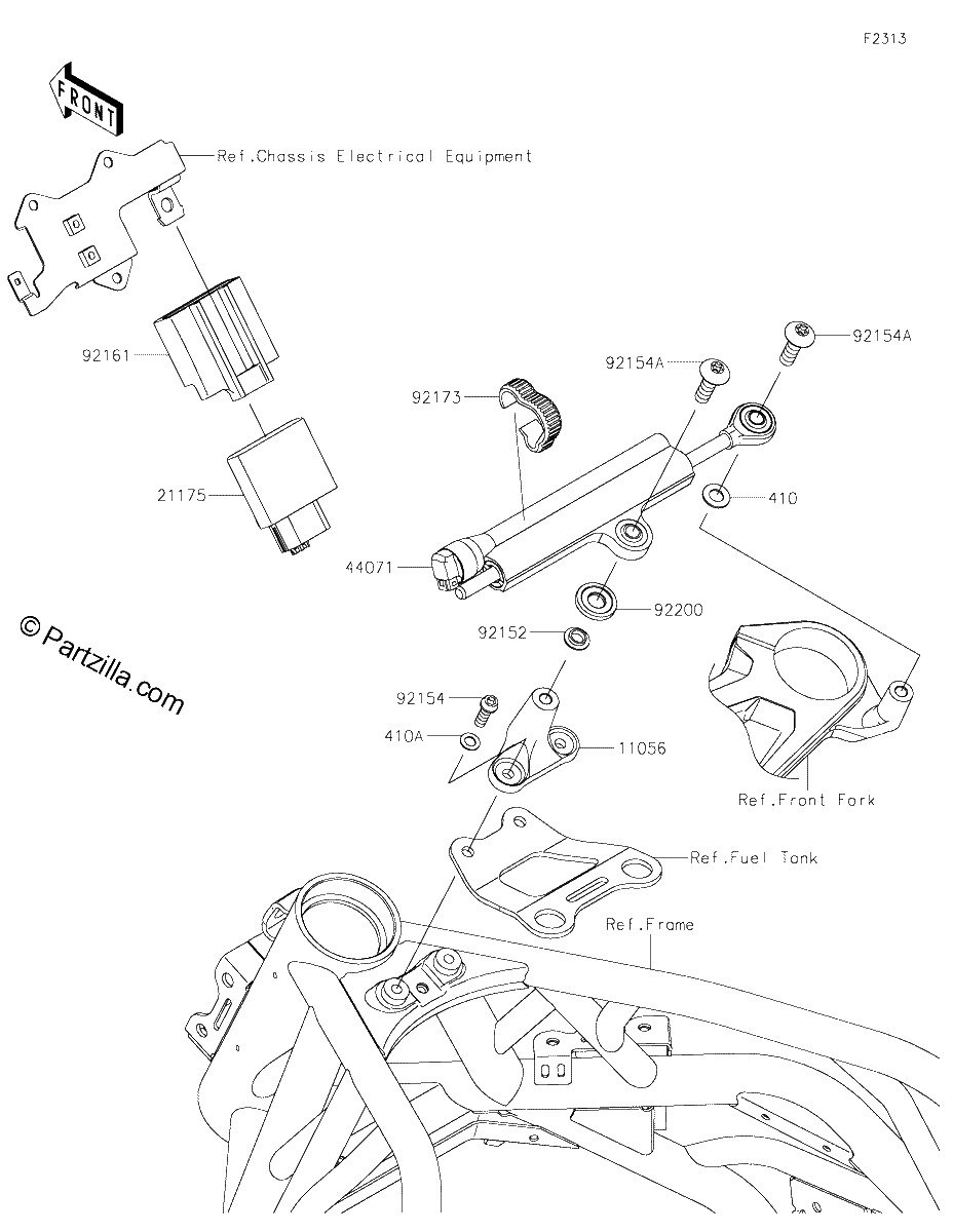 Diagrama de STEERING DAMPER