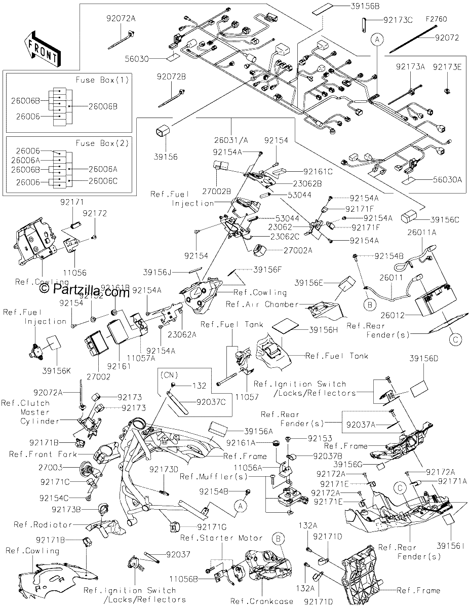 Diagrama de CHASSIS ELECTRICAL EQUIPMENT