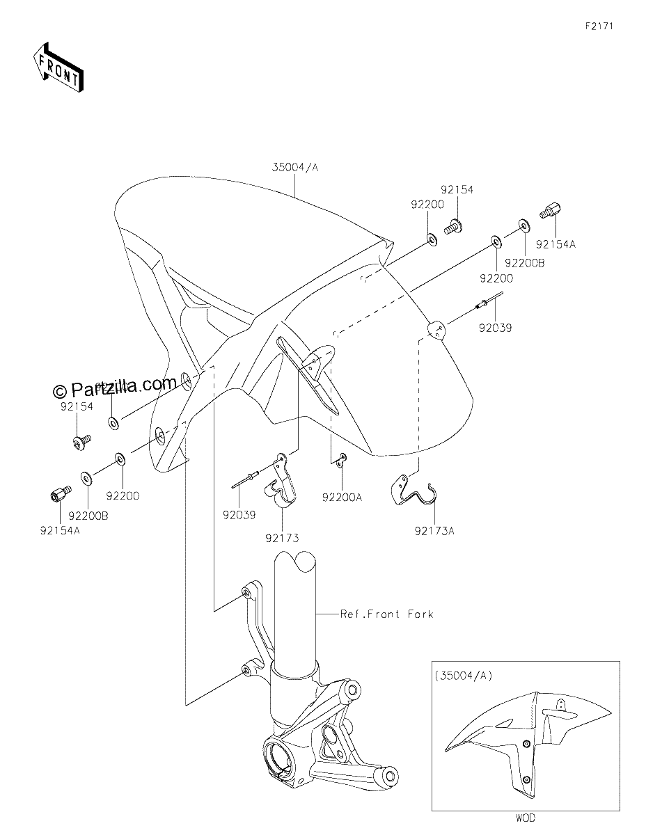 Diagrama de FRONT FENDER S