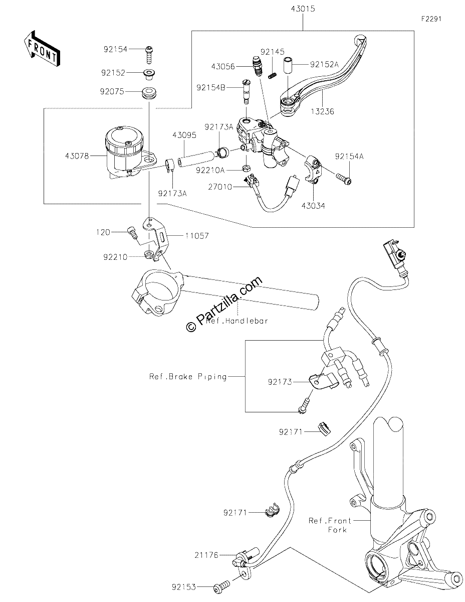 Diagrama de FRONT MASTER CYLINDER