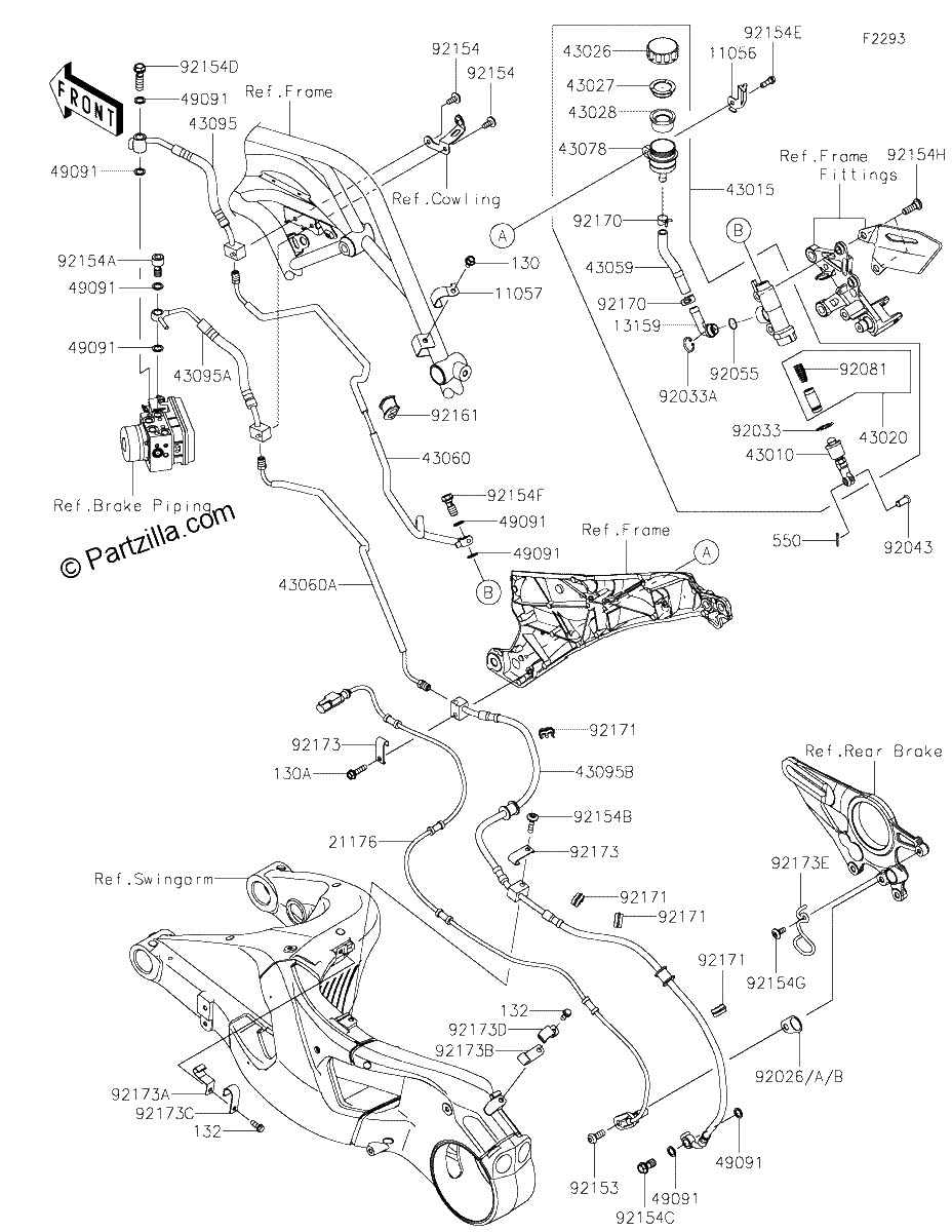 Diagrama de REAR MASTER CYLINDER