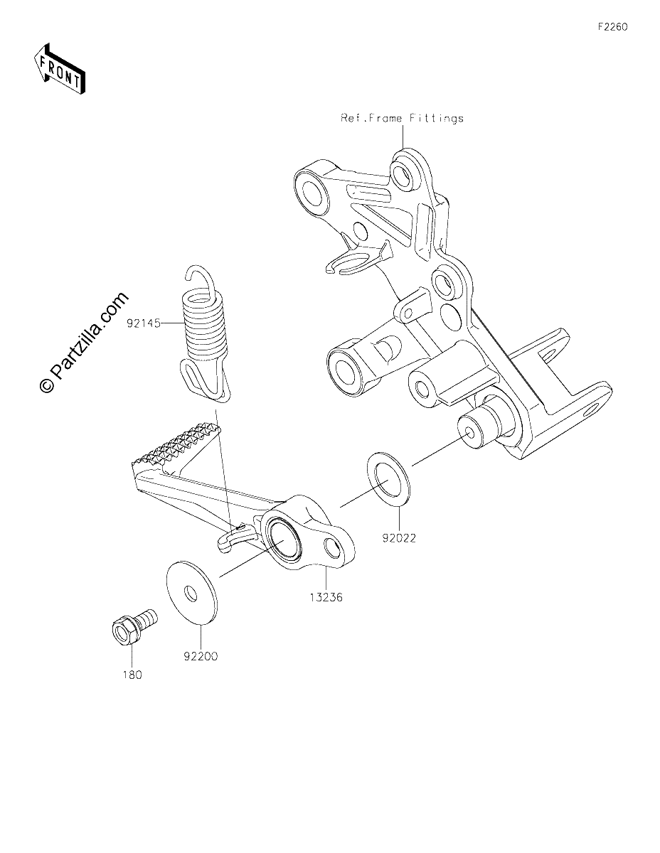 Diagrama de BRAKE PEDAL TORQUE LINK