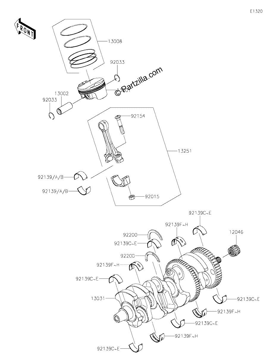 Diagrama de CRANKSHAFT PISTON S