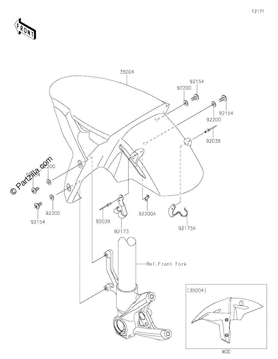 Diagrama de FRONT FENDER S