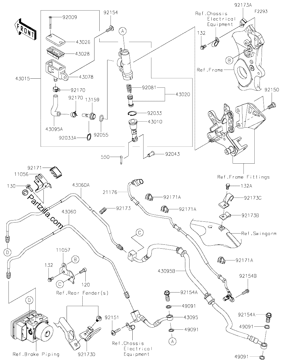 Diagrama de REAR MASTER CYLINDER