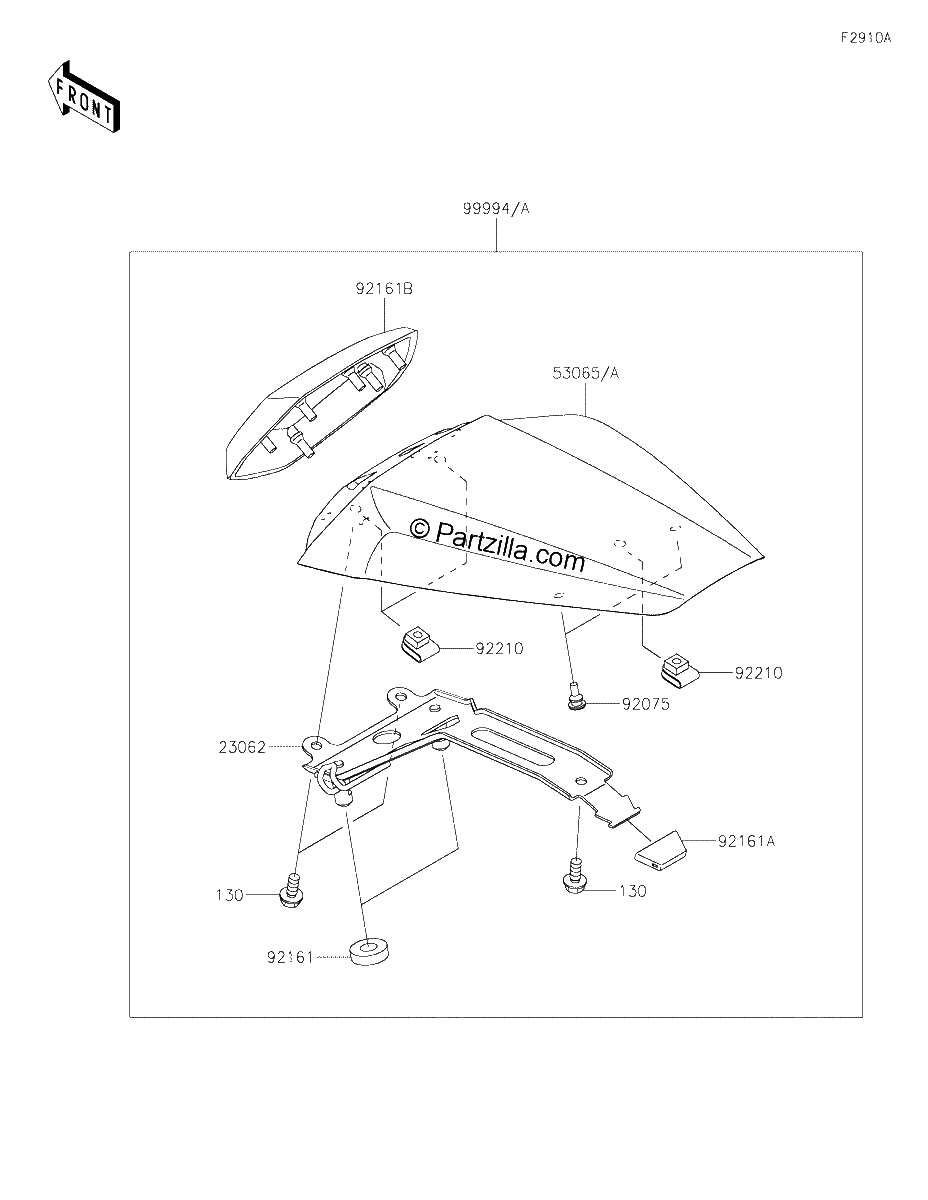 Diagrama de ACCESSORY PILLION SEAT COVER
