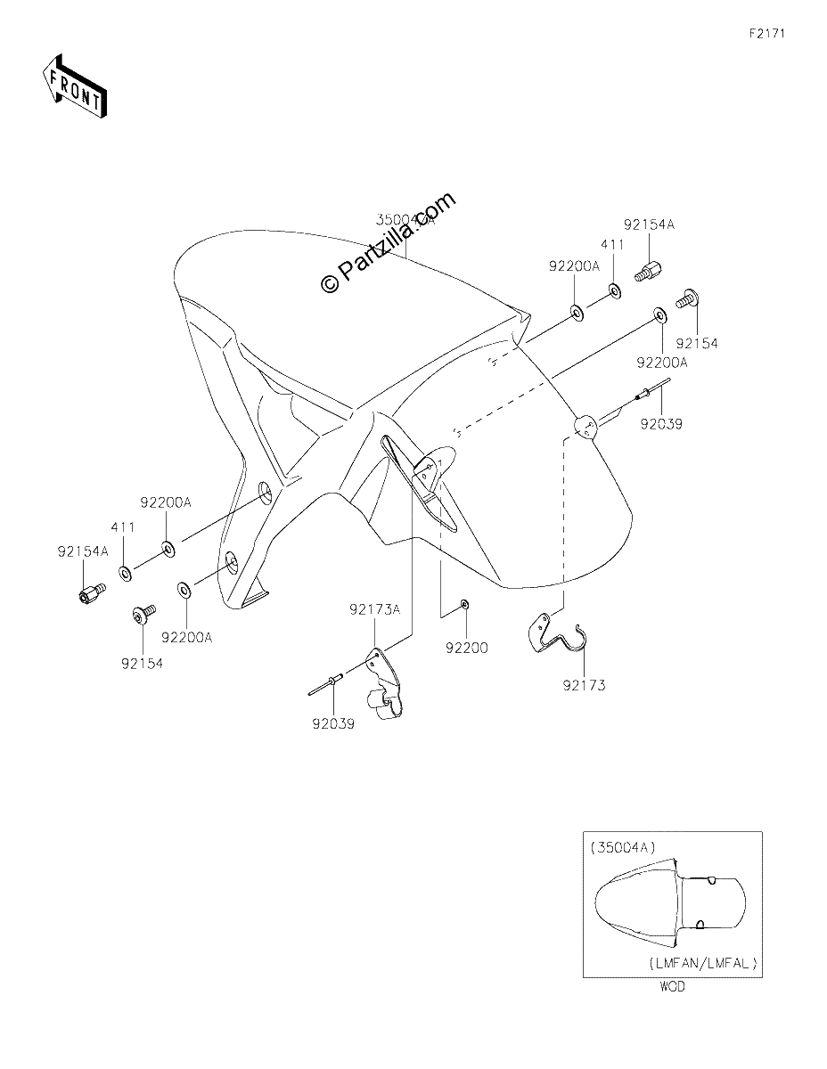 Diagrama de FRONT FENDER S