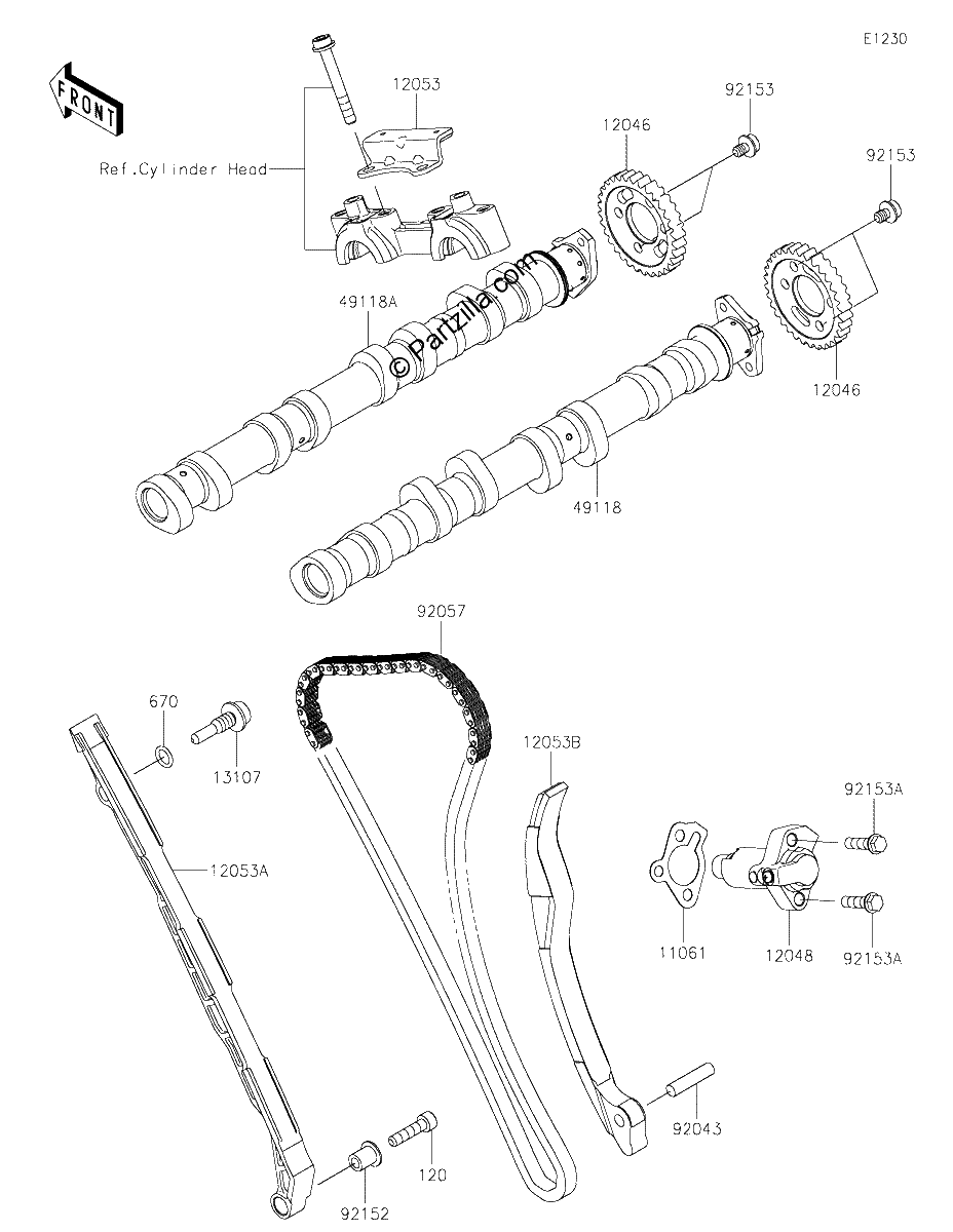 Diagrama de CAMSHAFT S TENSIONER