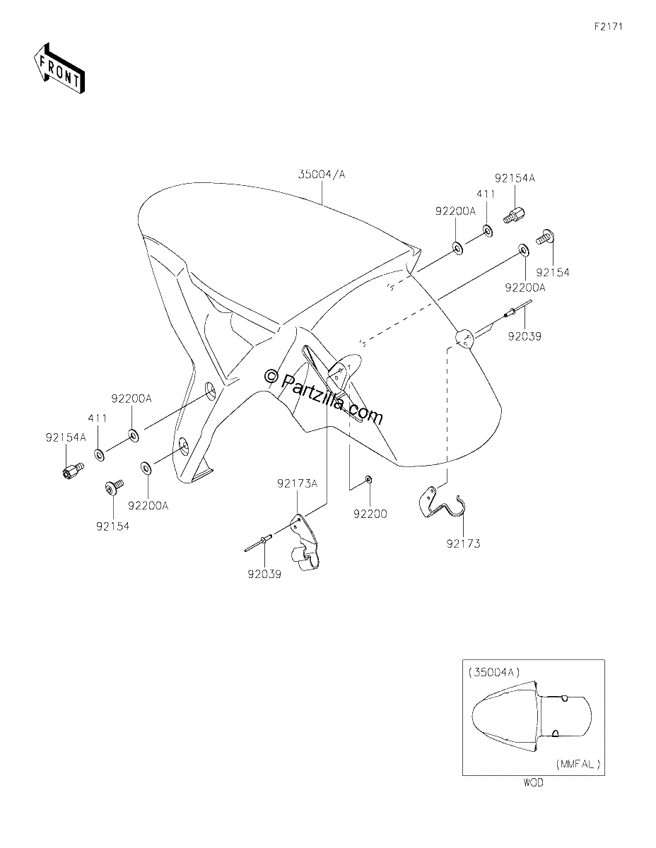 Diagrama de FRONT FENDER S