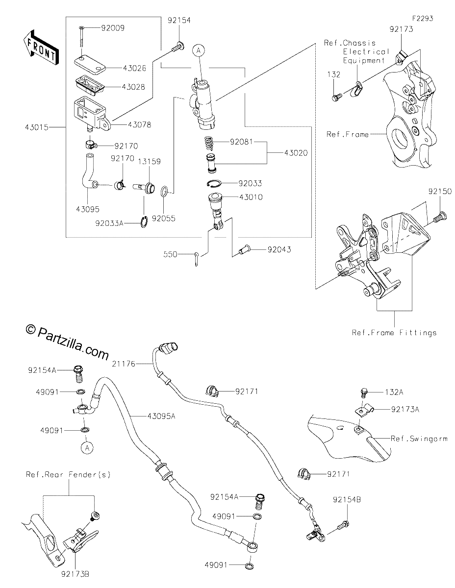 Diagrama de REAR MASTER CYLINDER