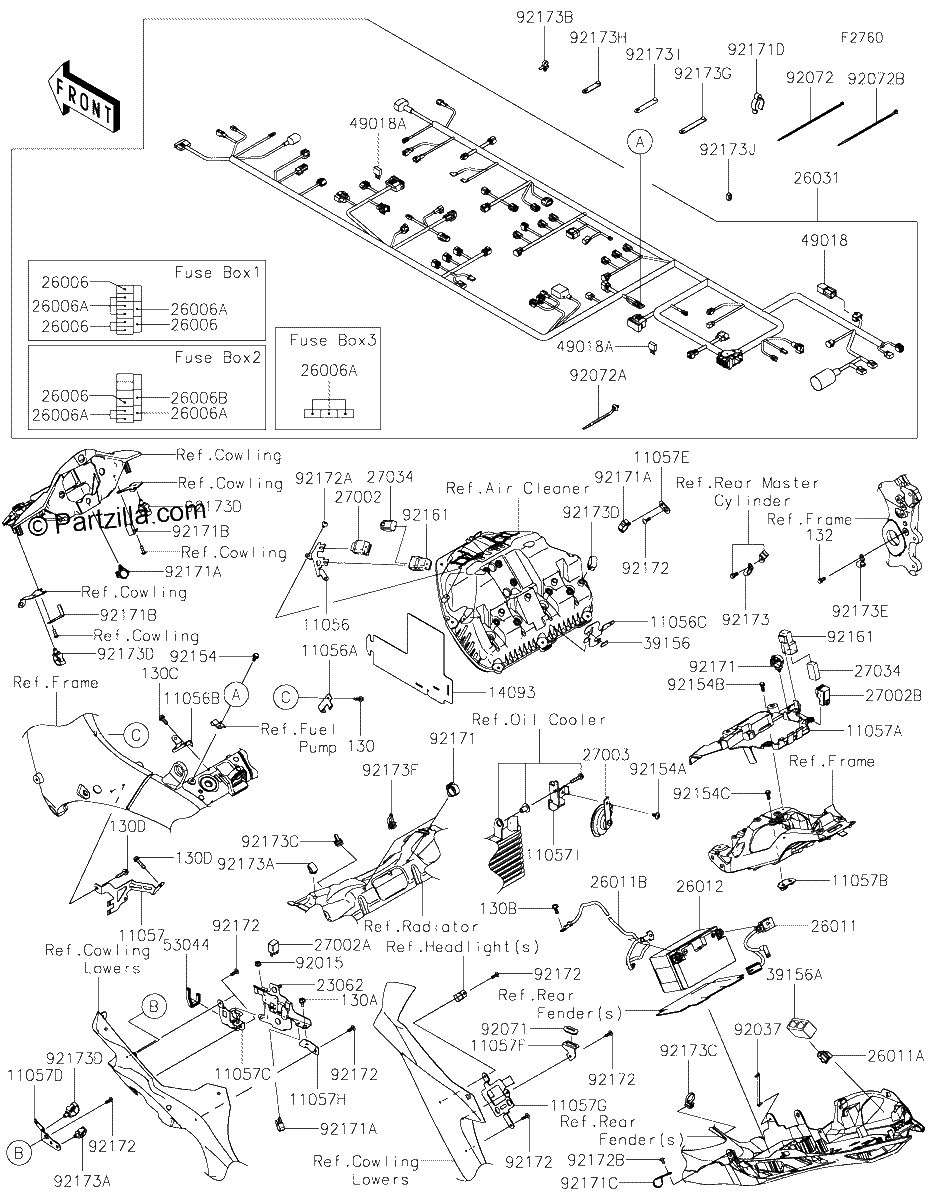 Diagrama de CHASSIS ELECTRICAL EQUIPMENT