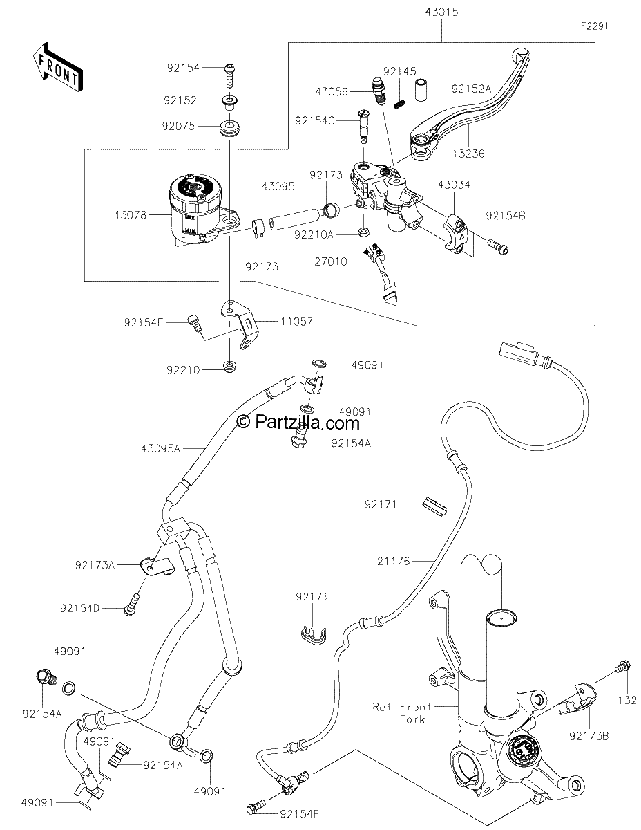 Diagrama de FRONT MASTER CYLINDER