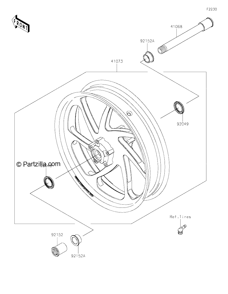 Diagrama de FRONT WHEEL