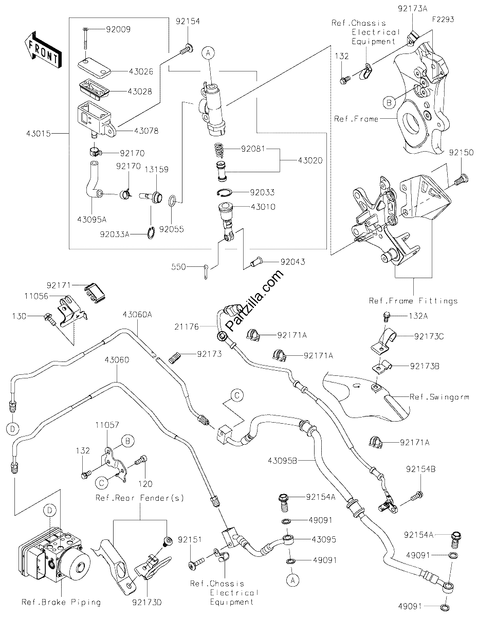 Diagrama de REAR MASTER CYLINDER