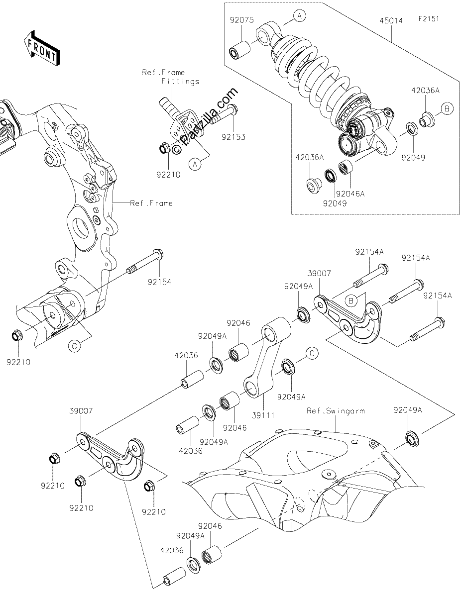Diagrama de SUSPENSION SHOCK ABSORBER