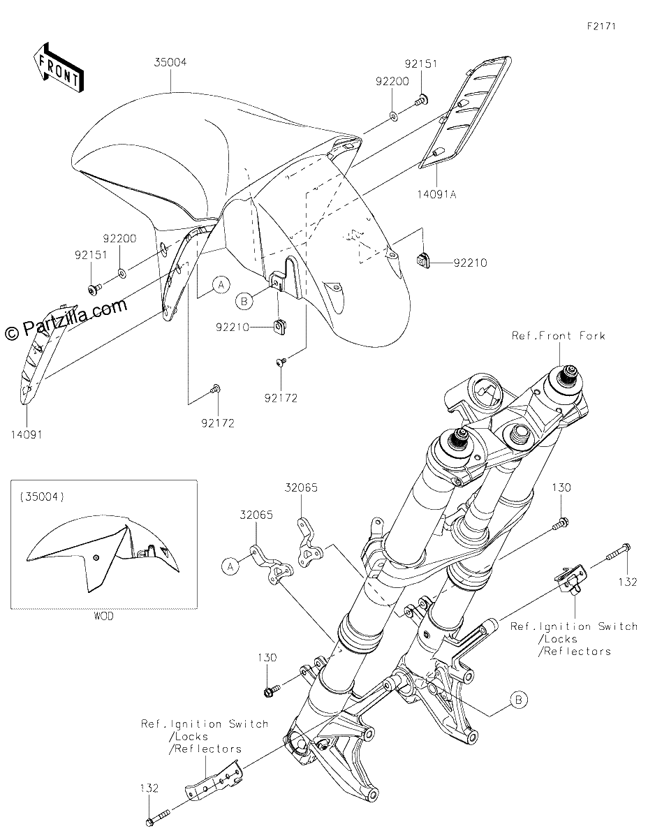 Diagrama de FRONT FENDER S