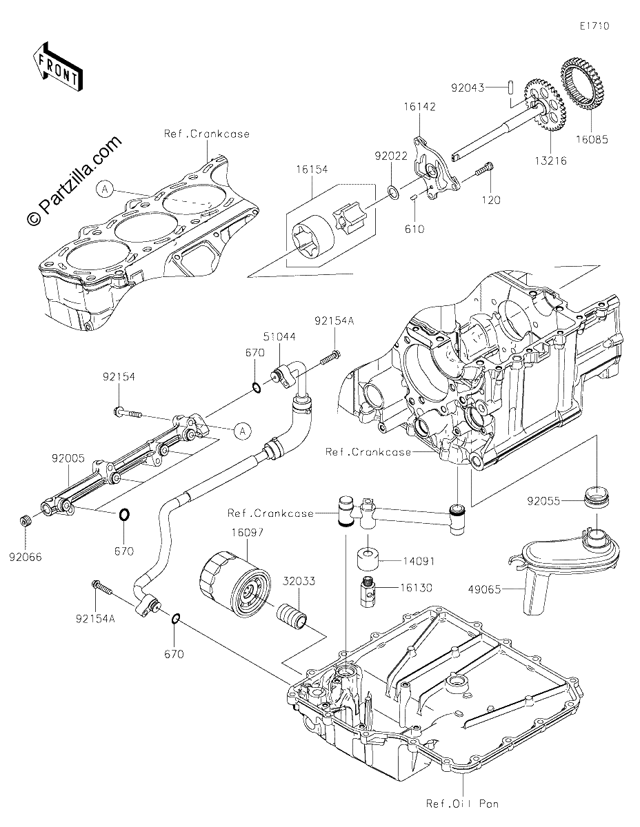 Diagrama de OIL PUMP OIL FILTER