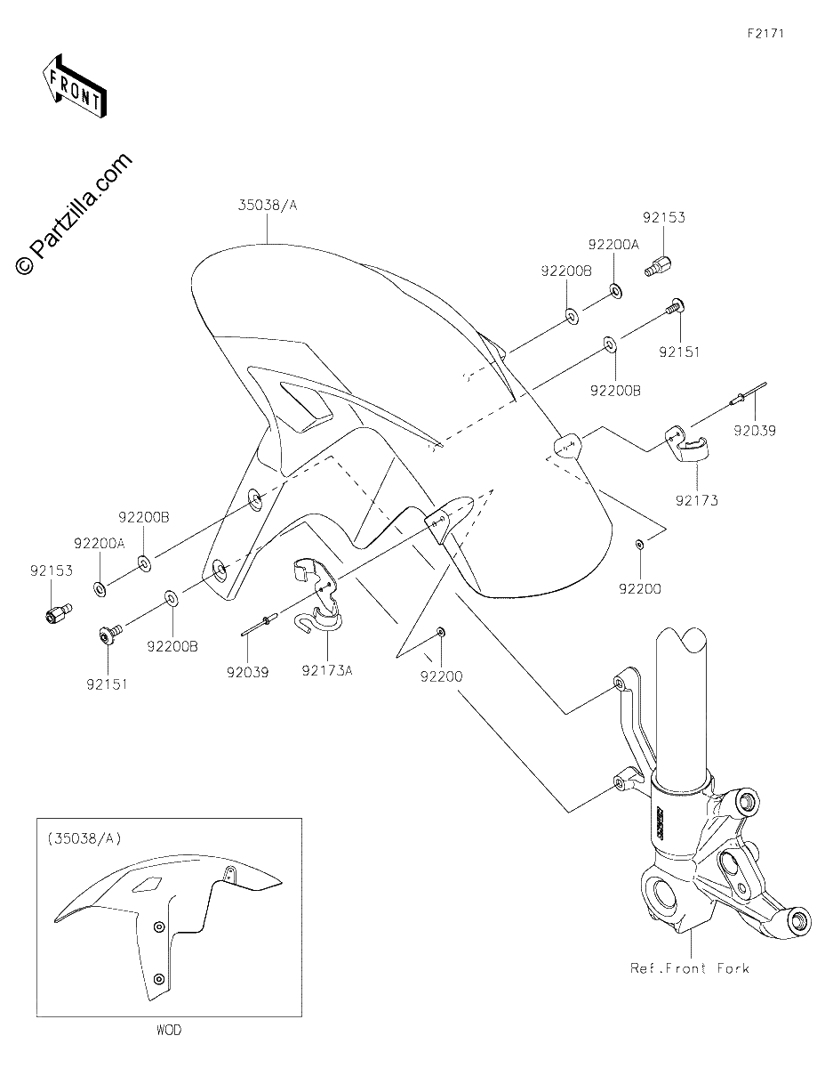 Diagrama de FRONT FENDER S