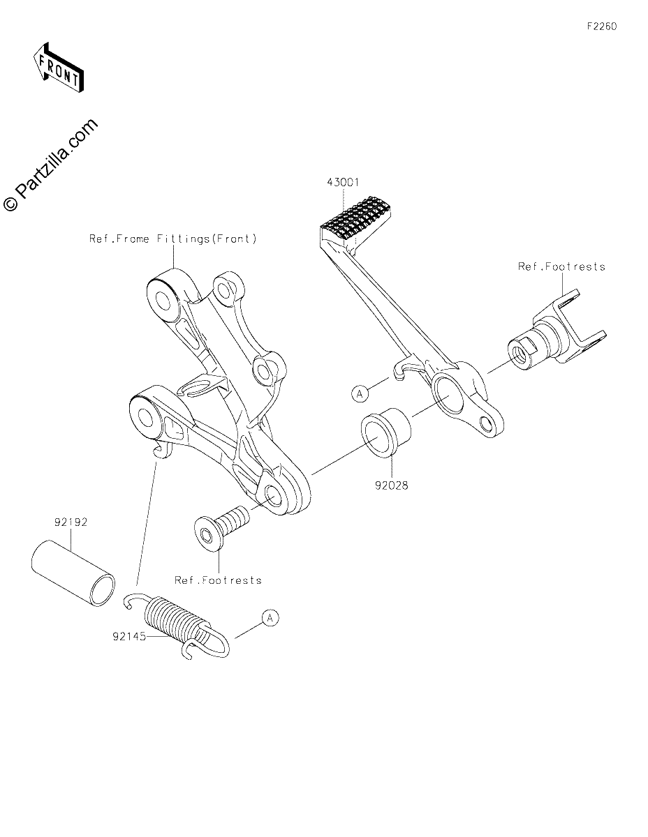 Diagrama de BRAKE PEDAL TORQUE LINK