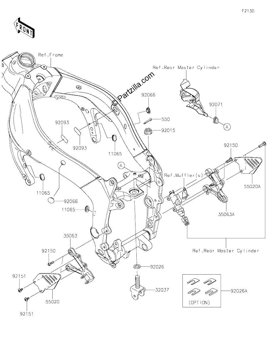 Diagrama de FRAME FITTINGS FRONT