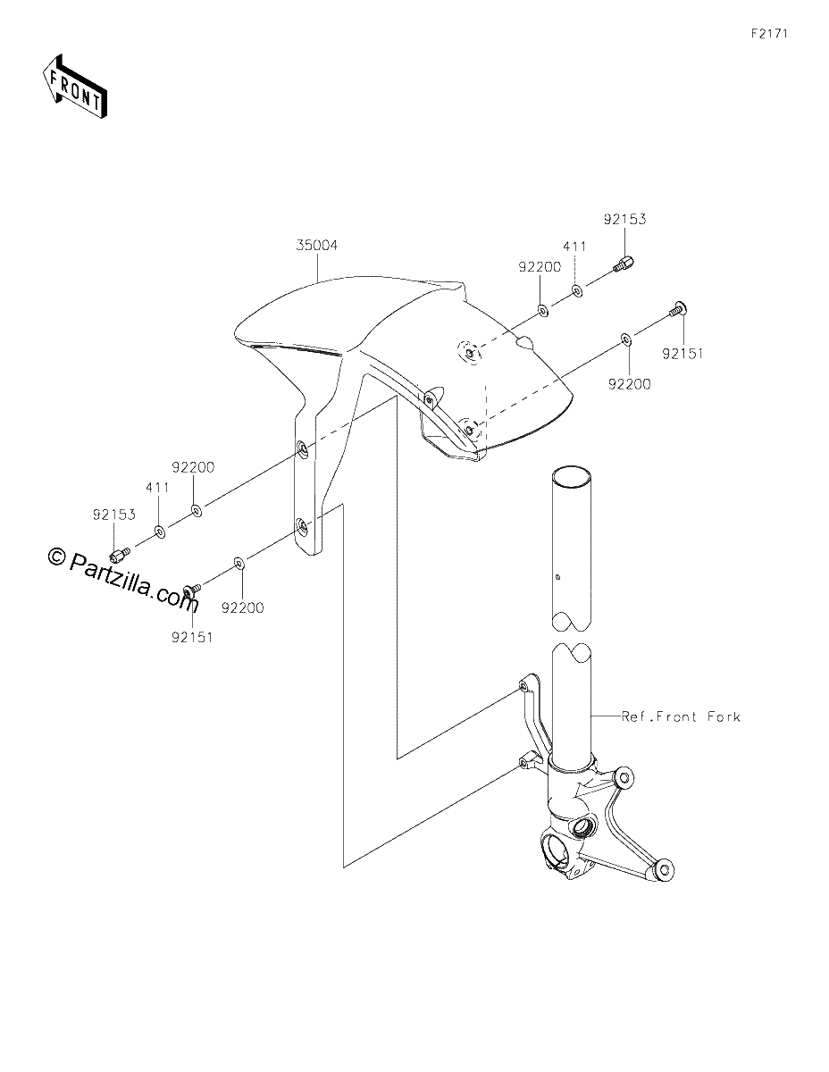 Diagrama de FRONT FENDER S