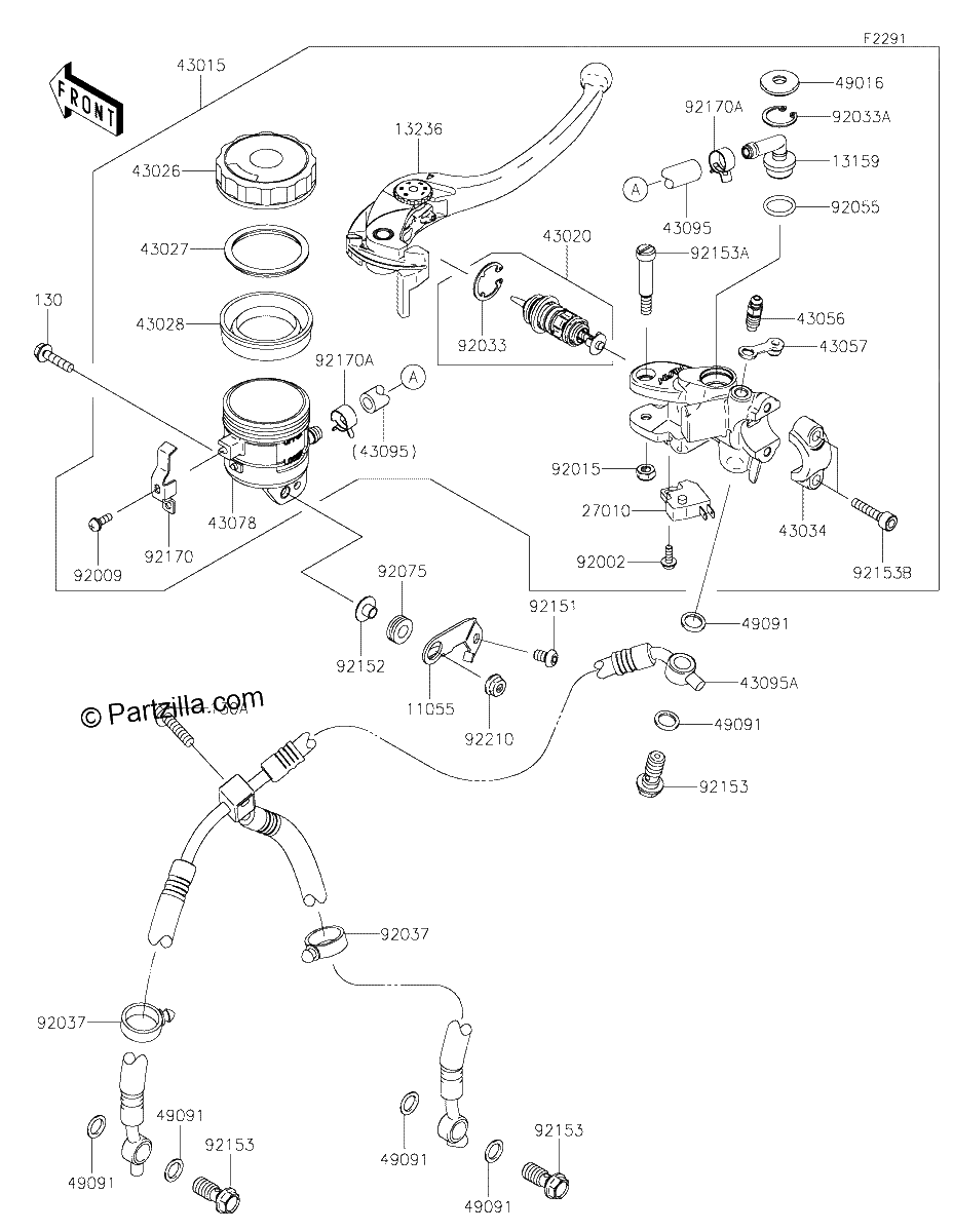 Diagrama de FRONT MASTER CYLINDER