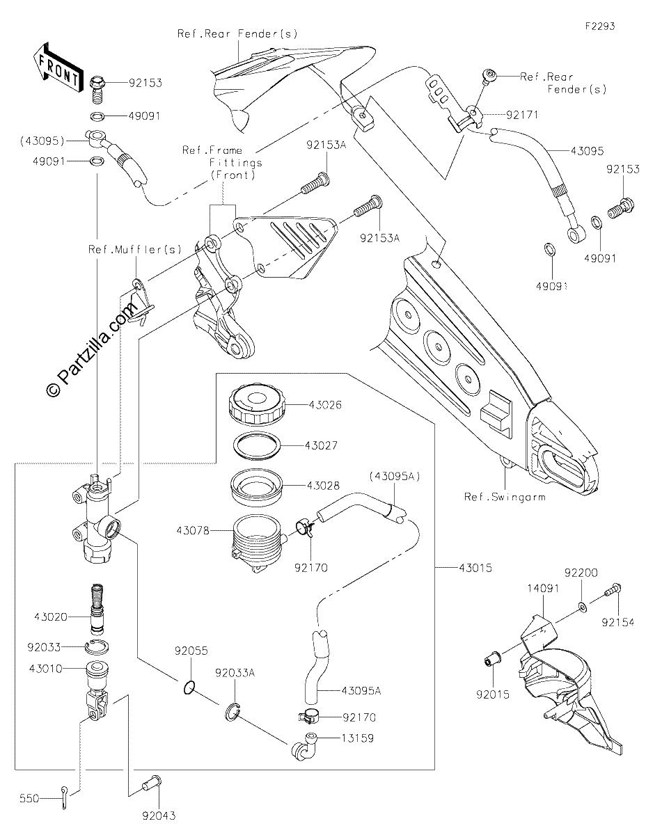 Diagrama de REAR MASTER CYLINDER